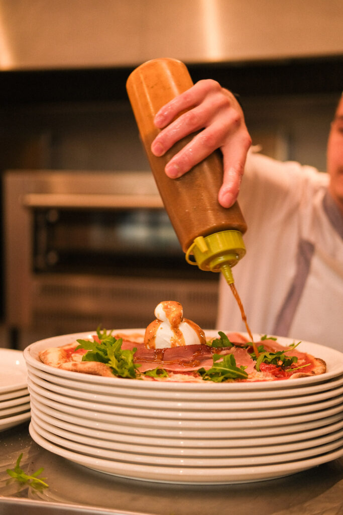 vinaigrette sur pizza